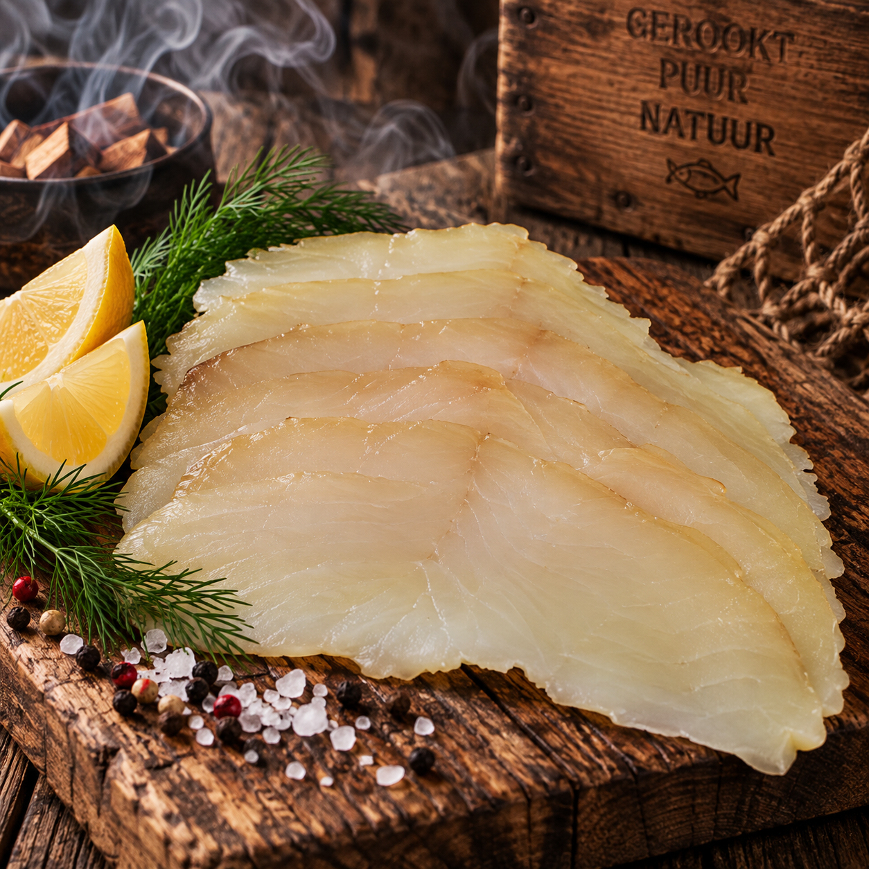 Heilbot filet huisgerookt