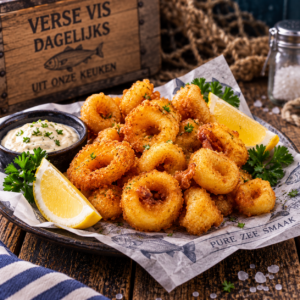 Inktvisringen breaded