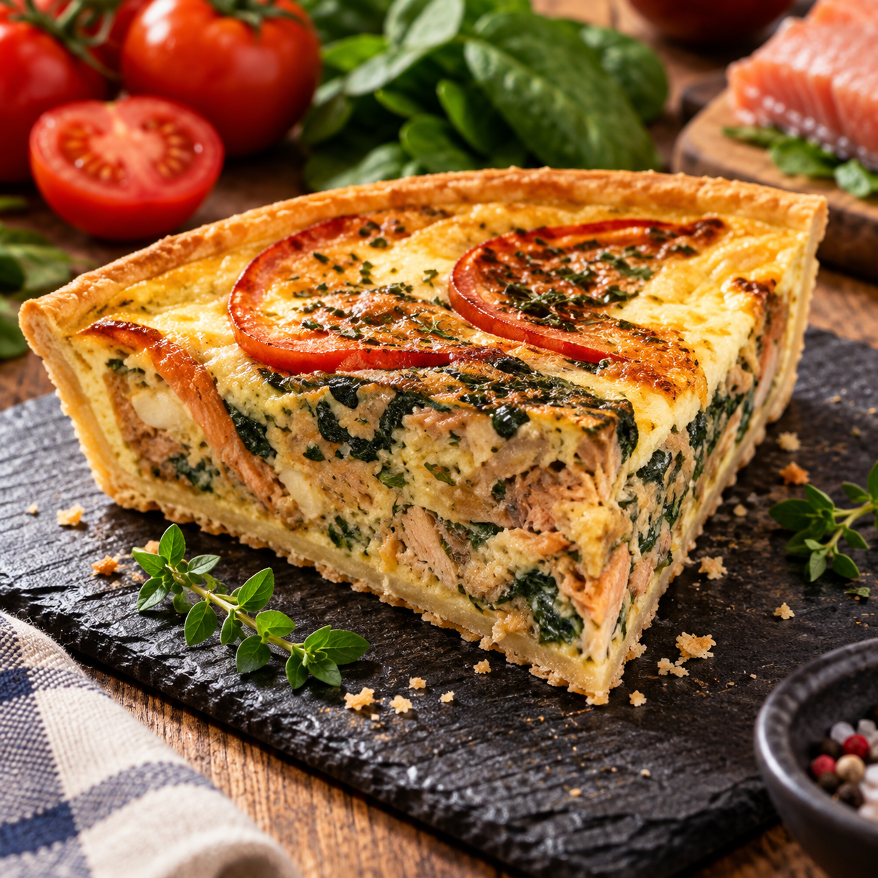 Tonijn pommodori quiche